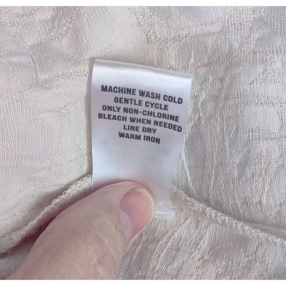 Embossed Appleseeds Blazer Off-White Floral Cottage Core Boho Shabby Chic Career - Picture 13 of 13